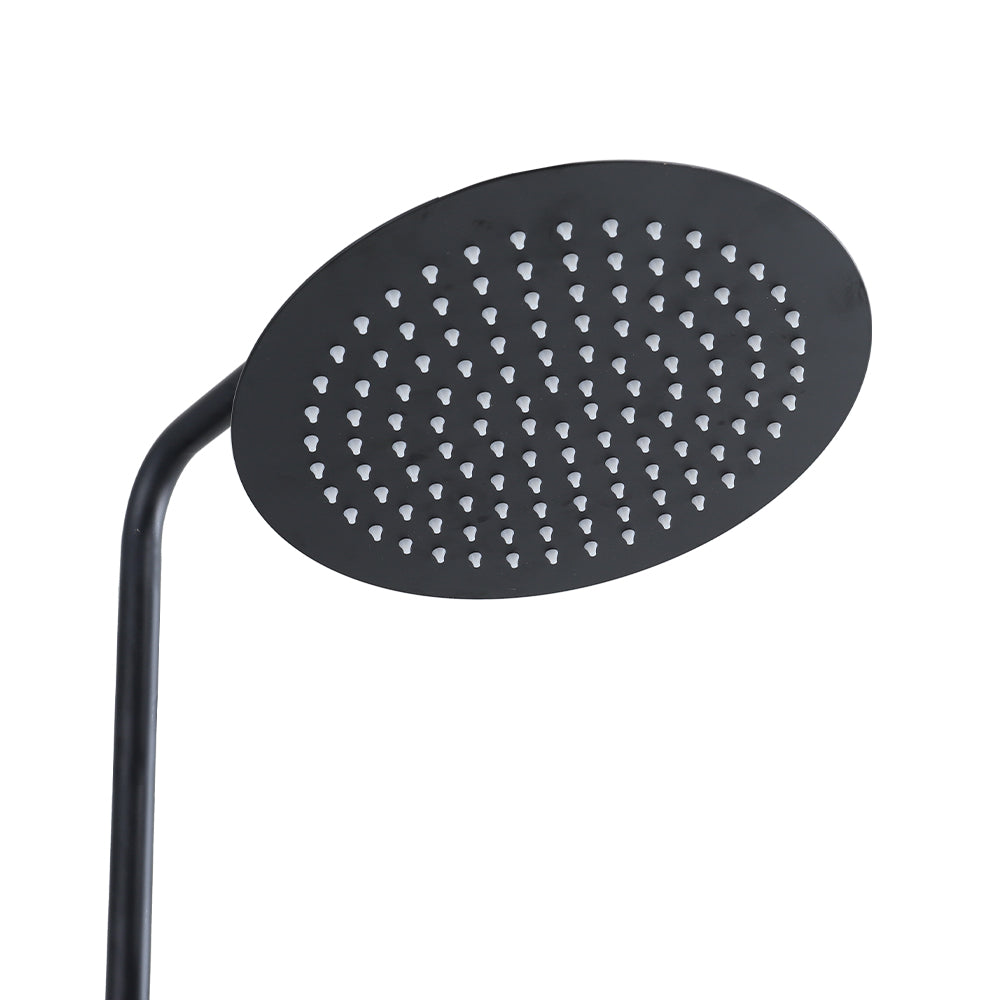 Black Round Shower Head Shower Mixer Set