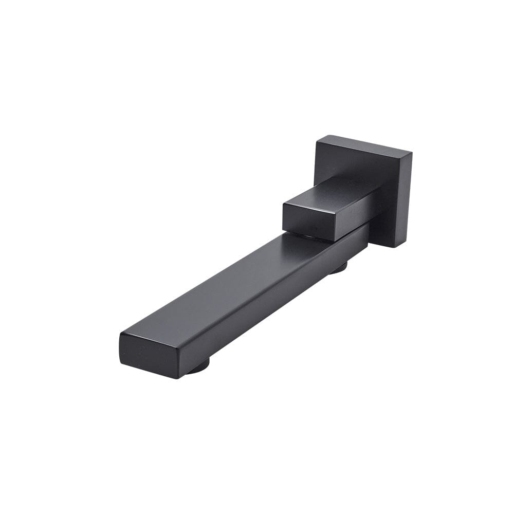 Sliver/Black Chrome Plated Square Concealed Showerhead and Handshower Mixer Set