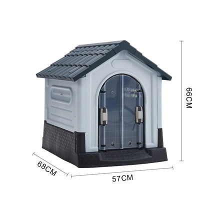 Small/Medium Weatherproof Comfortable Dog House Kennel with Skylight and Door