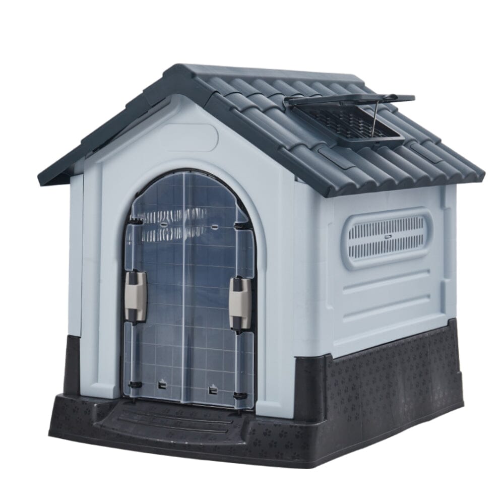 Small/Medium Weatherproof Comfortable Dog House Kennel with Skylight and Door