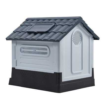 Small/Medium Weatherproof Comfortable Dog House Kennel with Skylight and Door