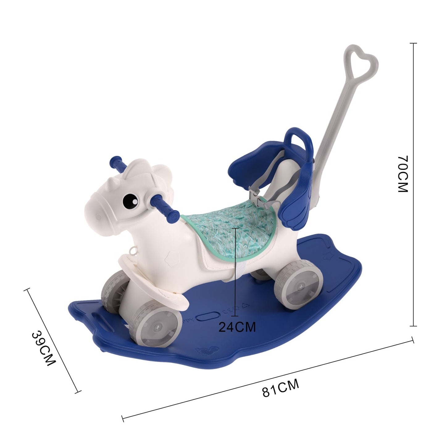Kids Plastic Rocking Horse for Sunmer Holidays Gift