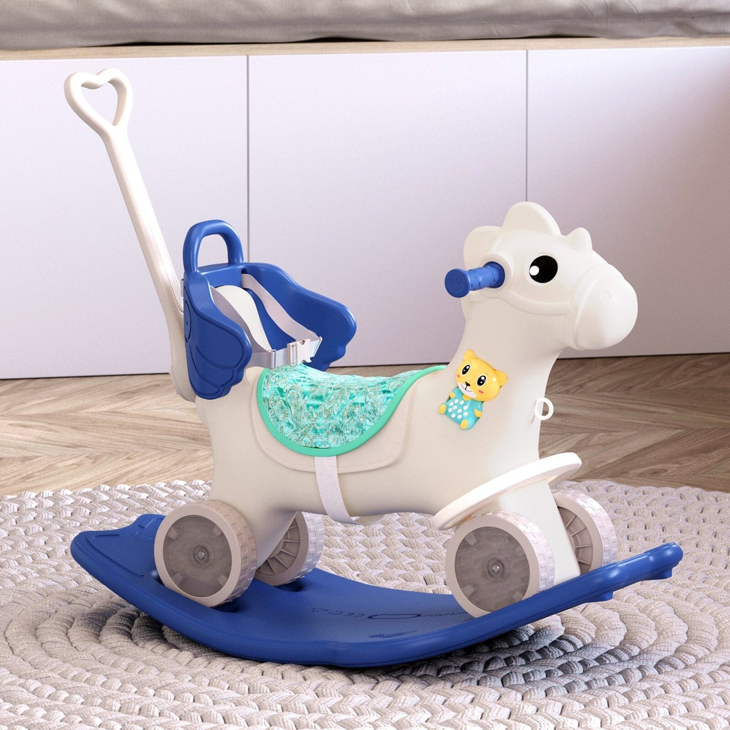Kids Plastic Rocking Horse for Sunmer Holidays Gift