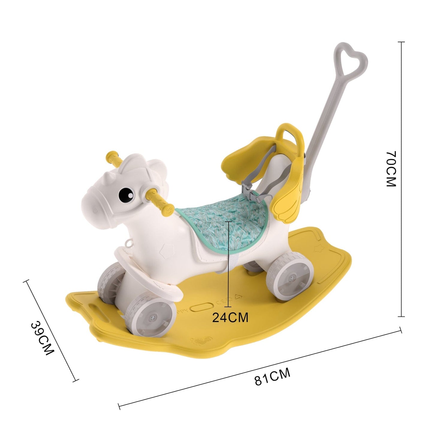 Kids Plastic Rocking Horse for Sunmer Holidays Gift