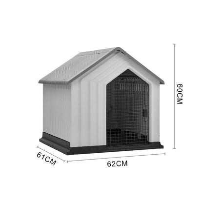 Waterproof Plastic Dog House Pet Kennel with Door