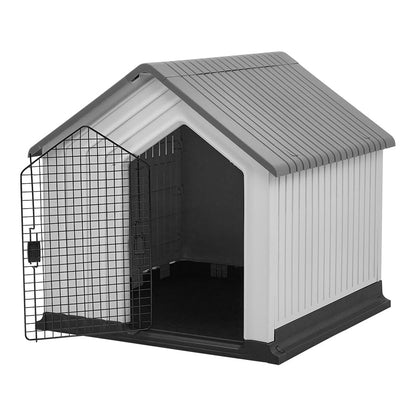 Waterproof Plastic Dog House Pet Kennel with Door