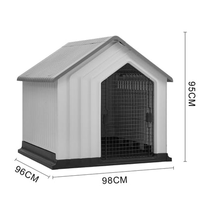 Waterproof Plastic Dog House Pet Kennel with Door