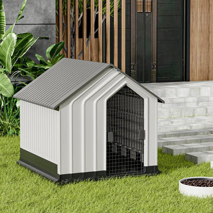 Waterproof Plastic Dog House Pet Kennel with Door