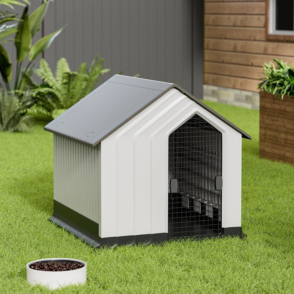 Waterproof Plastic Dog House Pet Kennel with Door