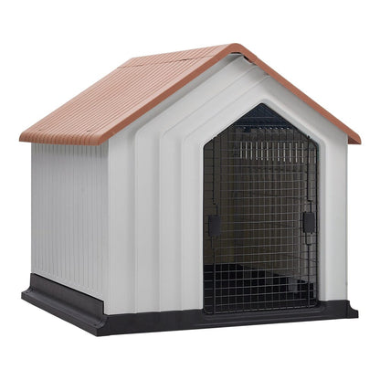 Waterproof Plastic Dog House Pet Kennel with Door