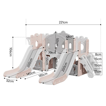 Toddler Two Slides Playset