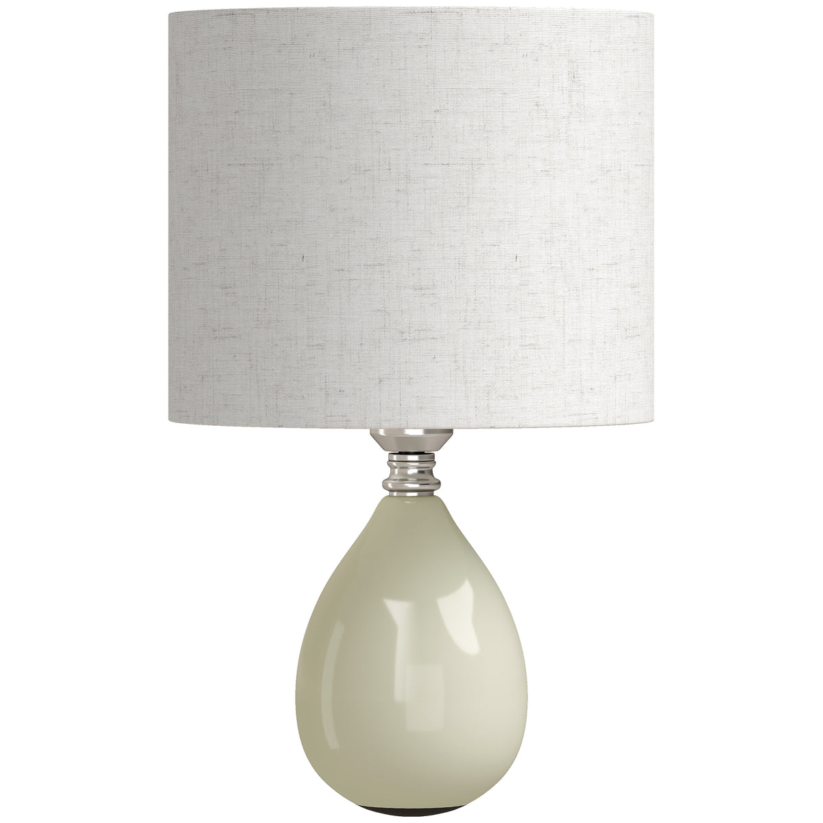 HOMCOM Table Lamp, Vintage Eastern Bedside Desk Lamp with Fabric Lampshade for Study, Bedroom, Living Room, Cream White