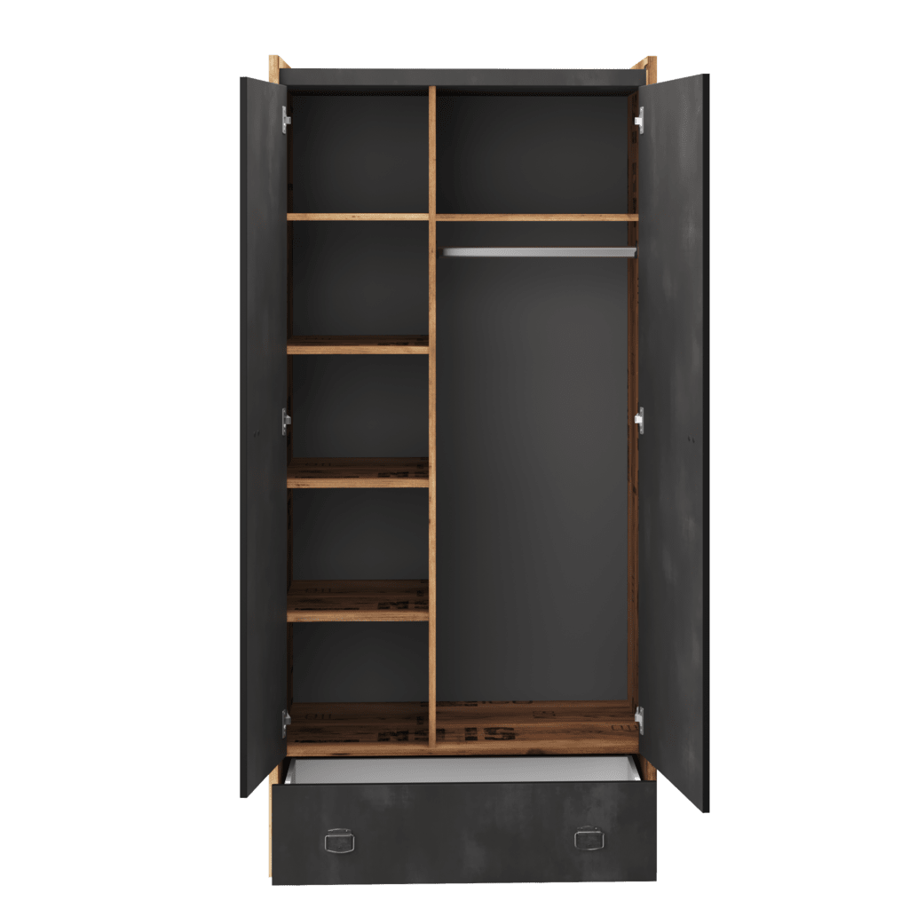 Fargo 02 Hinged Wardrobe 90cm