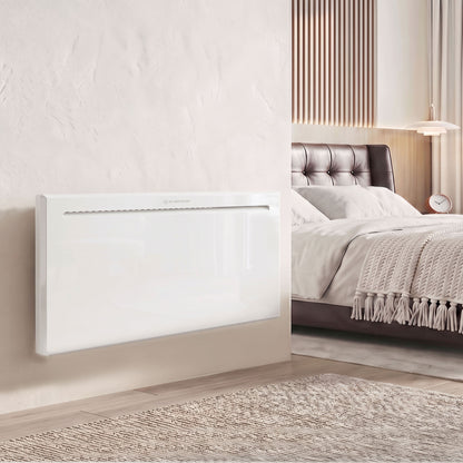 HOMCOM Smart Panel Heater Wall Mounted/Freestanding, Electric Heater with Weekly Timer, Open Window & Anti-Frost, 2000W, White