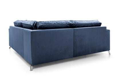 Fergasson Velvet Corner Sofa - Oxford Blue