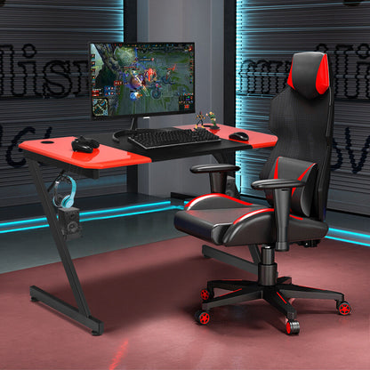 Z-Shaped Carbon Fiber Surface Gaming Desk