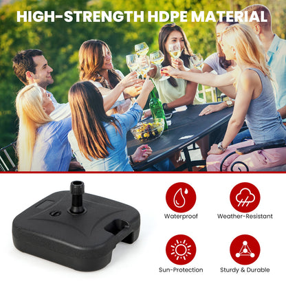 Fillable Patio Umbrella Base Stand Up to 30 kg for Yard-Black