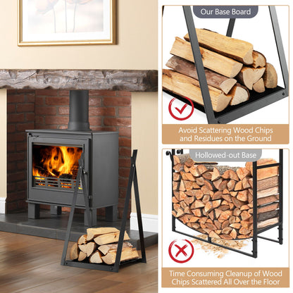 Fireplace Screen and Firewood Log Rack Set for Home