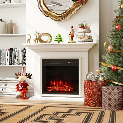 18 Inch Electric Fireplace Insert 750W/1500W Fireplace Heater with Remote Control