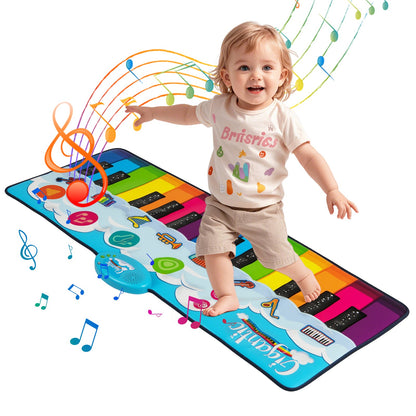 Floor Piano Dance Mat with 8 Instrument Sounds and Built-in Music-S
