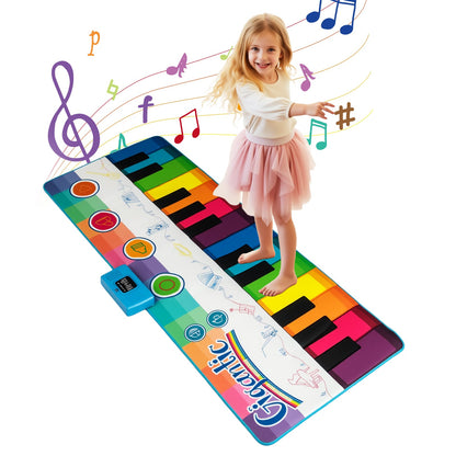 Floor Piano Dance Mat with 8 Instrument Sounds and Built-in Music-M
