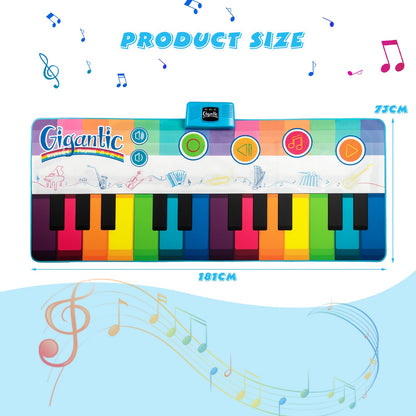 Floor Piano Dance Mat with 8 Instrument Sounds and Built-in Music-M