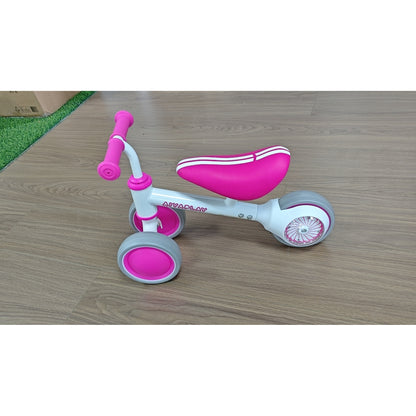 AIYAPLAY Balance Bike for Kids 1-2 Years, Toddler Bike with Adjustable Seat and Lighting Rear Wheels for Boys and Girls, Pink