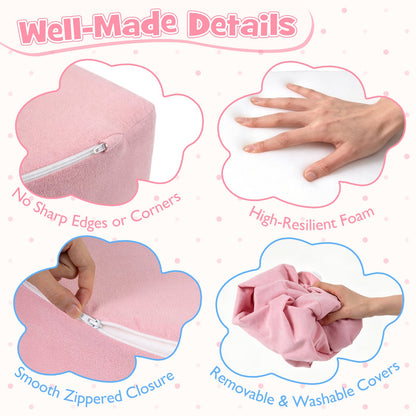 Foam Climbing Blocks for Toddlers 6-Piece Kids Climb Toys Soft Play Set for Babies-Macaron