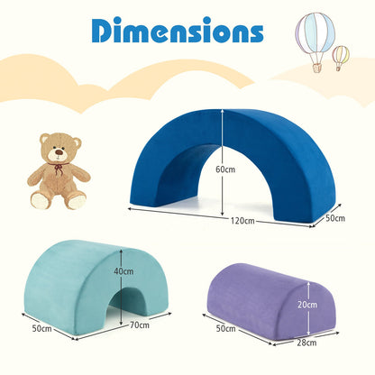 Rainbow Arc Climber Playset Foam Climbing Blocks Indoor Climb and Crawl Activity Play Set-Colourful