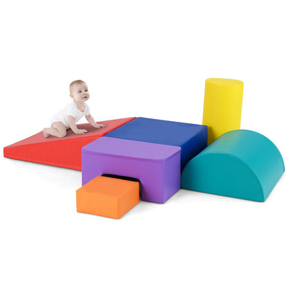 Foam Climbing Blocks with PU Cover for Toddlers 1-3-Colorful