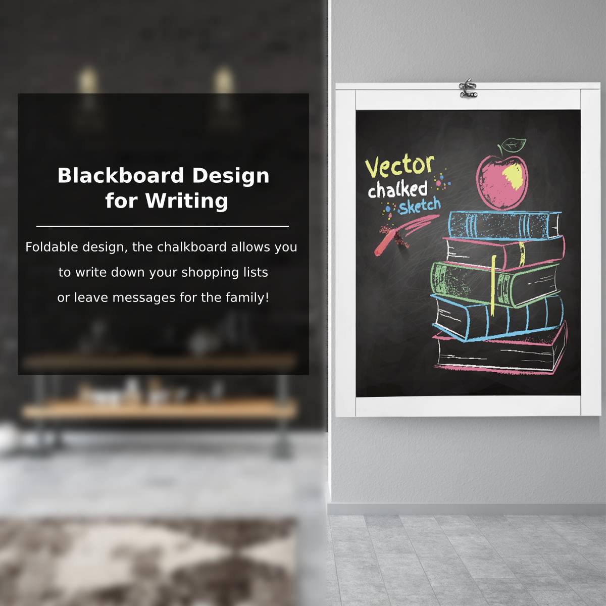 Wall Mounted Floating Computer Desk with 3-tier Tilt Storage Partition-White