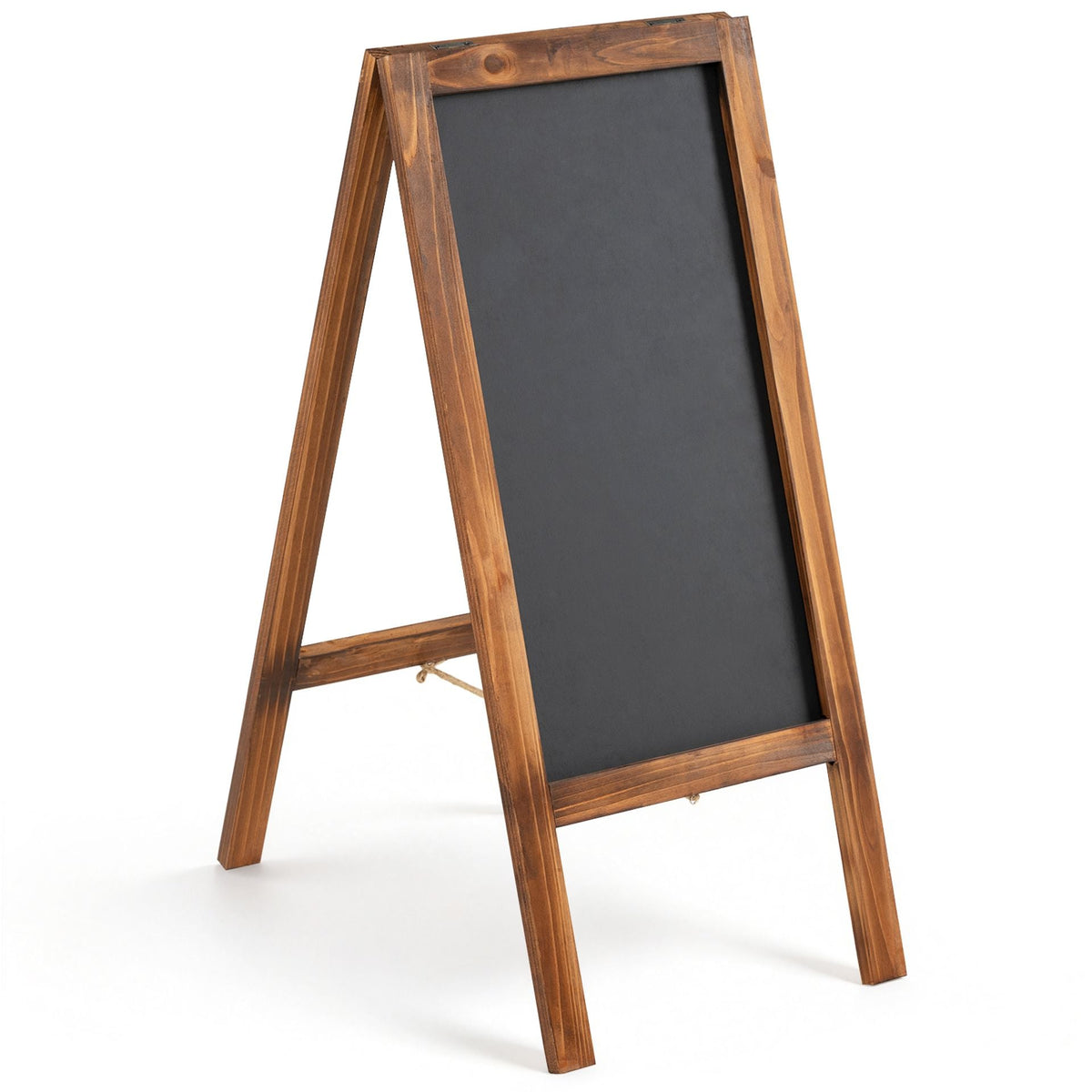 Foldable A-Frame Chalk Board Sign Freestanding Floor Chalkboard Easel-Black