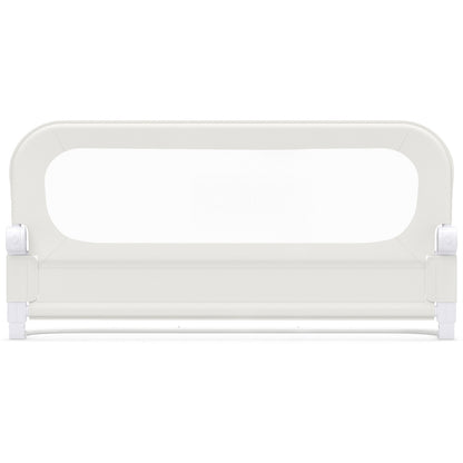 Foldable Bed Rail for Toddlers 120 Long with Removable Cover-White