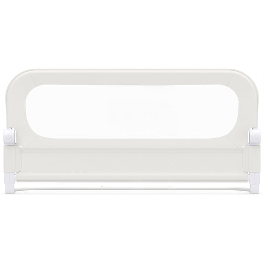 Foldable Bed Rail for Toddlers 120 Long with Removable Cover-White