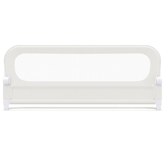 Foldable Bed Rail for Toddlers 148 Long with Removable Cover-White