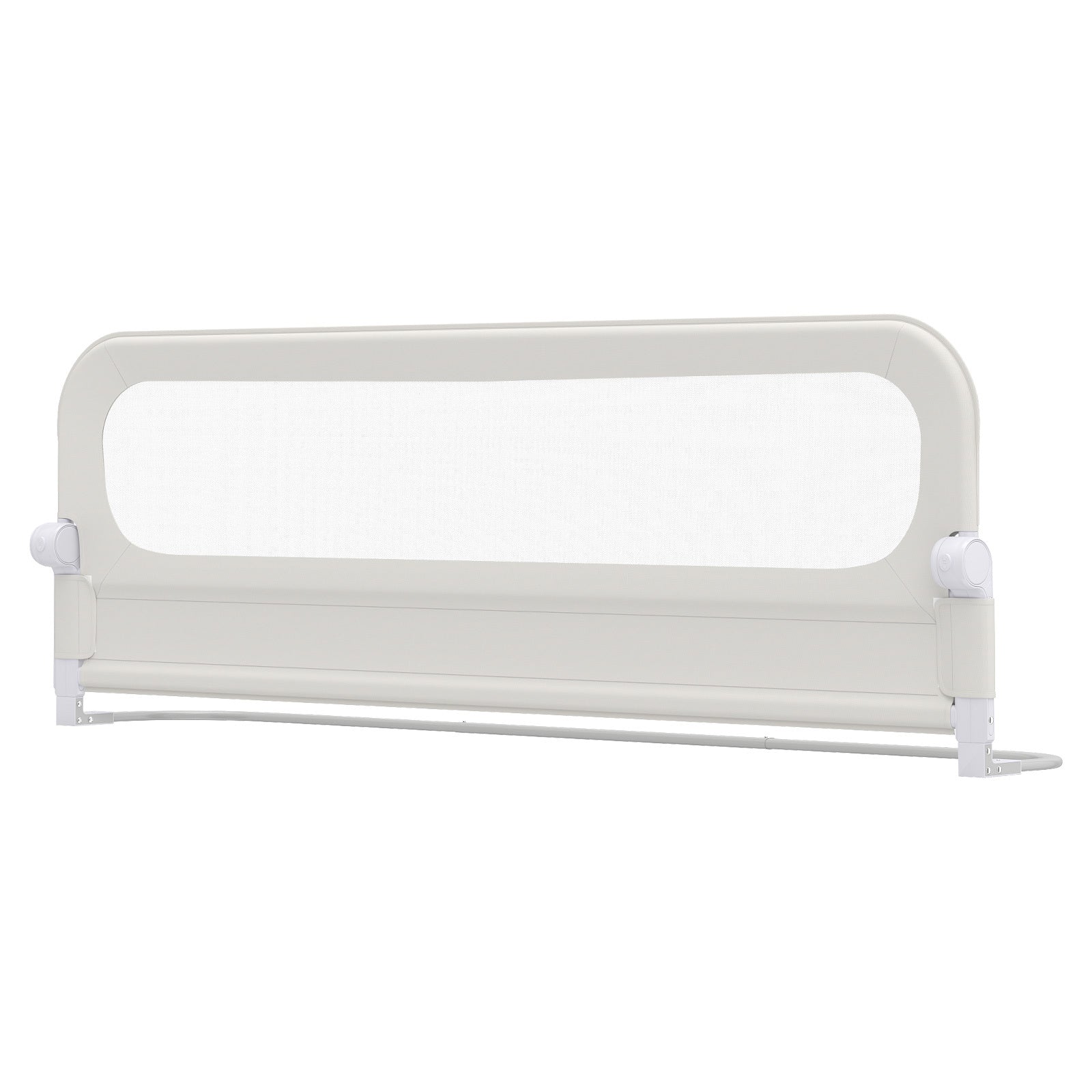 Foldable Bed Rail for Toddlers 178 Long with Removable Cover-White
