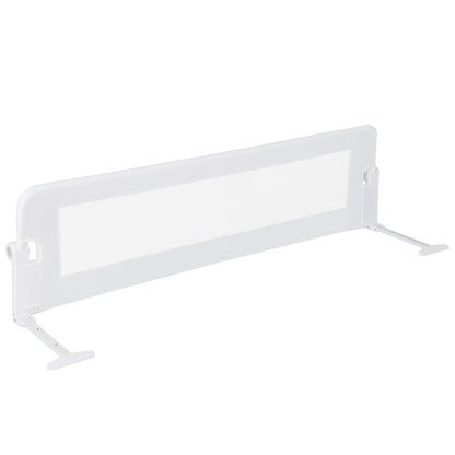 Foldable Bed Rail for Toddlers with Adjustable Safety Strap-White