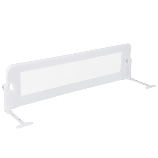 Foldable Bed Rail for Toddlers with Adjustable Safety Strap-White