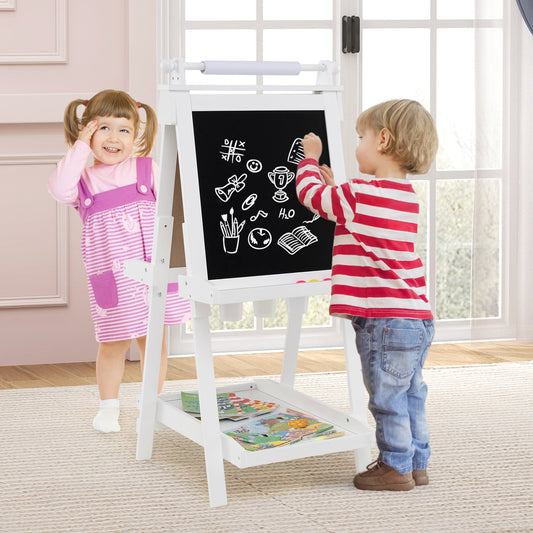 3-in-1 Double-sided Art Easel Foldable Easel for Kids-White