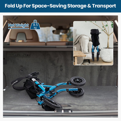 Foldable Rolling Walker with Seat-Blue