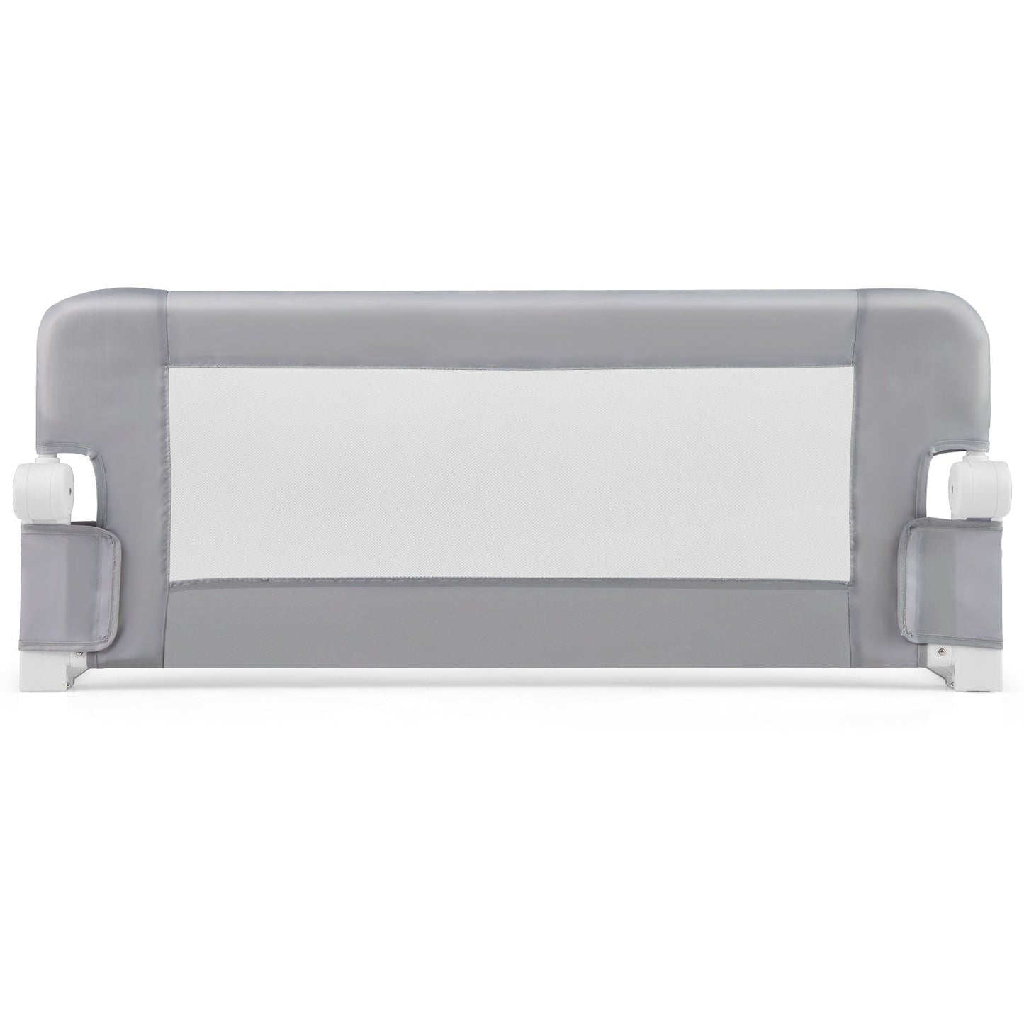 Foldable Toddler Bed Rail with Removable Oxford Cover-Grey