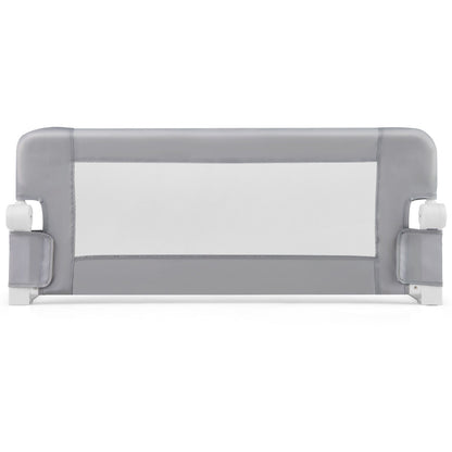 Foldable Toddler Bed Rail with Removable Oxford Cover-Grey