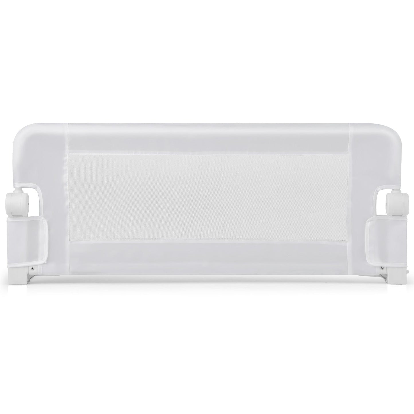 Foldable Toddler Bed Rail with Removable Oxford Cover-White