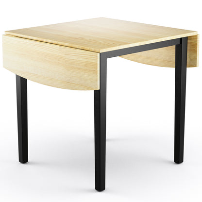 Folding Dining Table Drop Leaf Tables with Solid Wood Legs