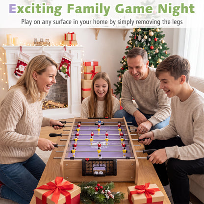 Foosball Table with Detachable Legs for Kids and Adults