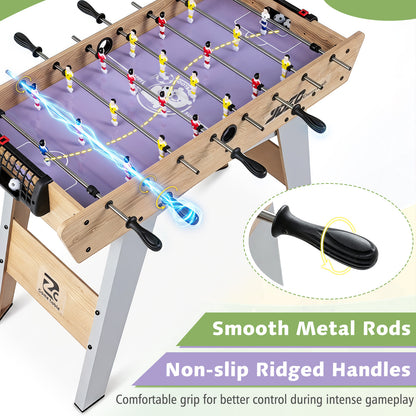 Foosball Table with Detachable Legs for Kids and Adults