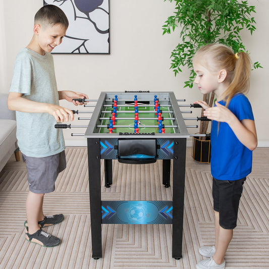 Soccer Table Game with 2 Footballs and Smooth Handle