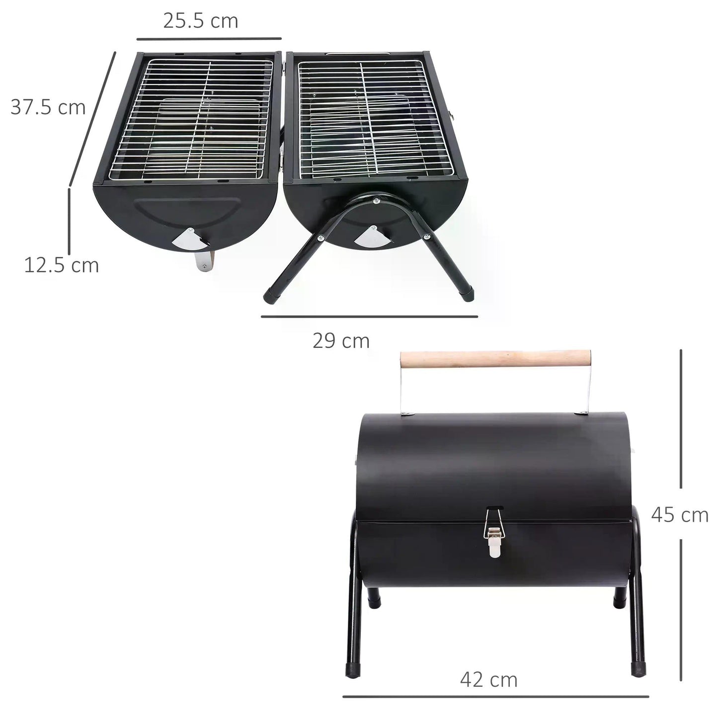 Outsunny Portable Charcoal BBQ Grill