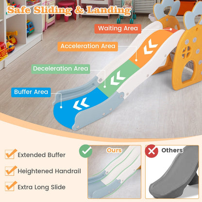 Freestanding Kids Slide Indoor Foldable Kids Slide with Climber