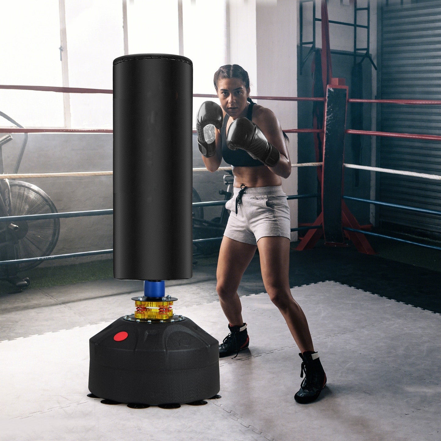 Freestanding Punching Bag with Stand and Suction Cup Base